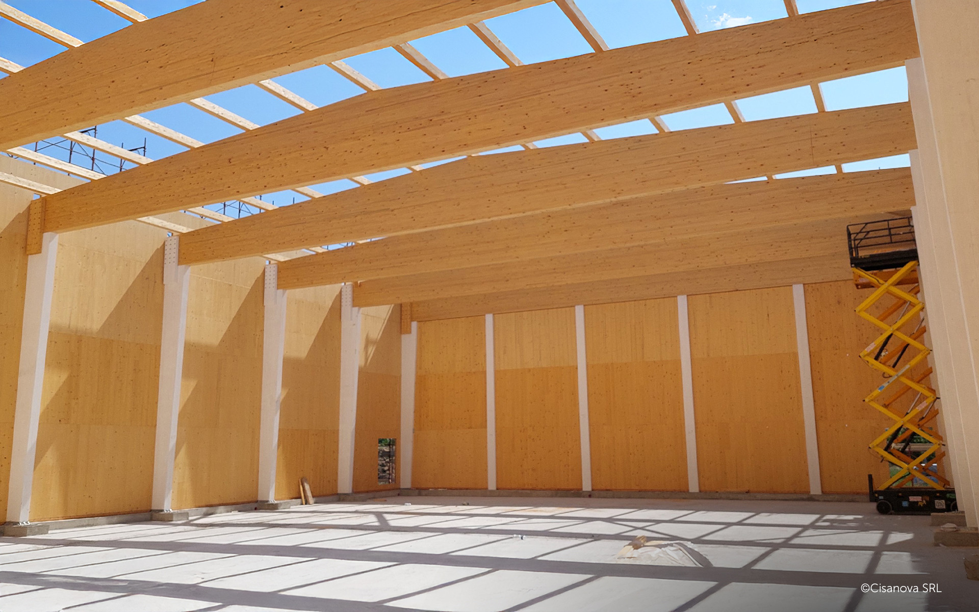 Large timber buildings in Italy